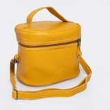 Bougie Vanity | Genuine Leather Mustard Leather Vanity Bag by Thandana