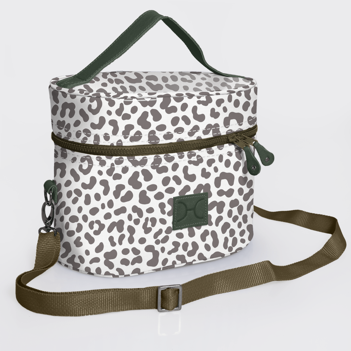 Bougie Vanity Olive | Laminated Fabric with Genuine Leather Vanity Fabric by Thandana