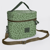 Bougie Vanity Olive | Laminated Fabric with Genuine Leather Cheetah - Olive Vanity Fabric by Thandana