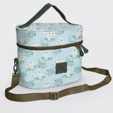 Bougie Vanity Olive | Laminated Fabric with Genuine Leather Crazy Daisy - Sage Vanity Fabric by Thandana
