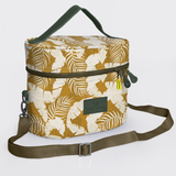 Bougie Vanity Olive | Laminated Fabric with Genuine Leather Fauna - Earth Vanity Fabric by Thandana