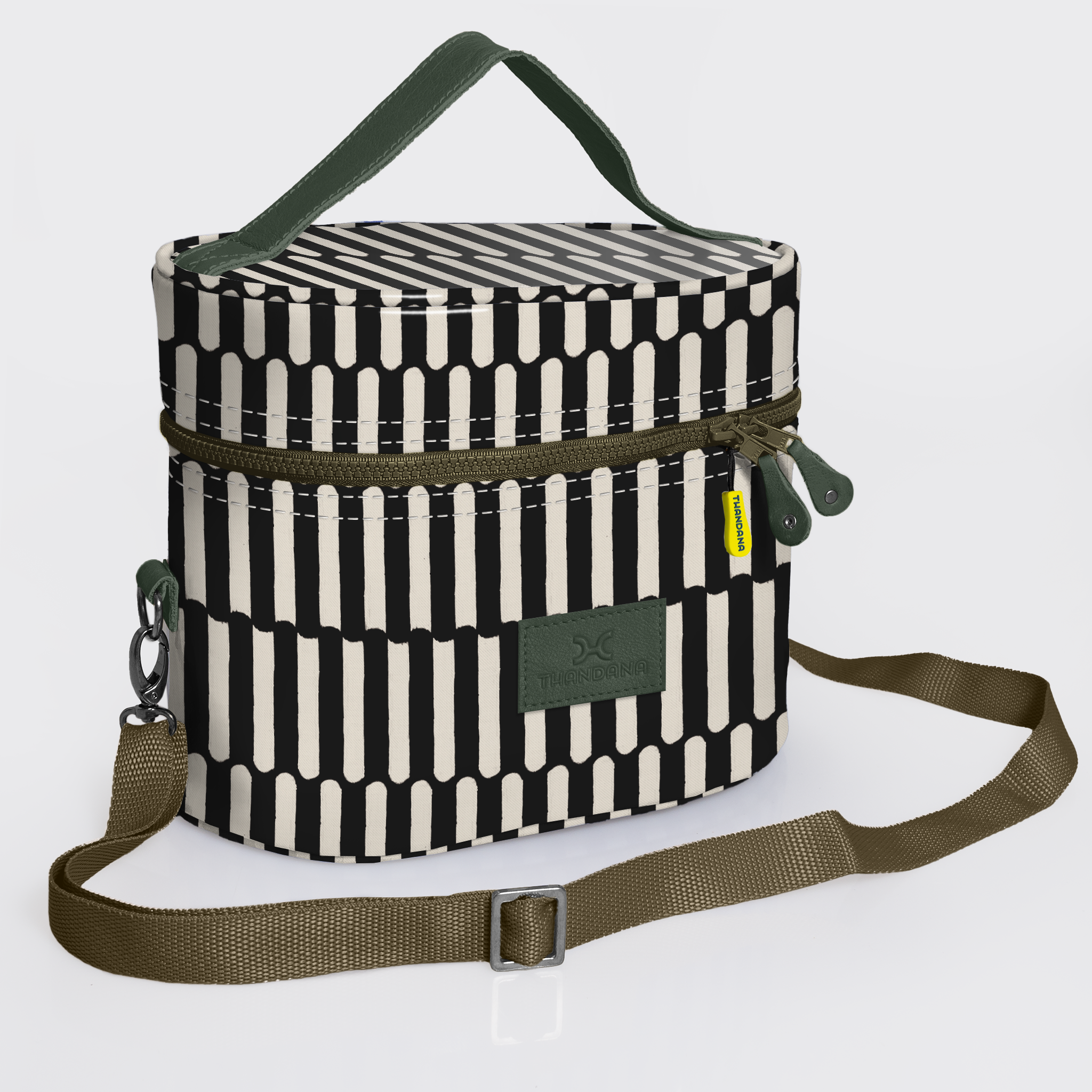 Bougie Vanity Olive | Laminated Fabric with Genuine Leather Indie - Pitch Vanity Fabric by Thandana