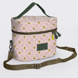 Bougie Vanity Olive | Laminated Fabric with Genuine Leather Nova - Blush Vanity Fabric by Thandana