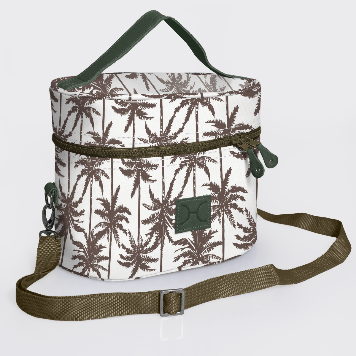 Bougie Vanity Olive | Laminated Fabric with Genuine Leather Palm - Neutral Vanity Fabric by Thandana