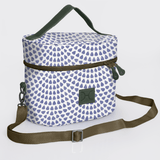 Bougie Vanity Olive | Laminated Fabric with Genuine Leather Scale Away with me - Dazzling Blue Vanity Fabric by Thandana