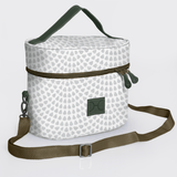Bougie Vanity Olive | Laminated Fabric with Genuine Leather Scale Away with me - Moonstruck Vanity Fabric by Thandana