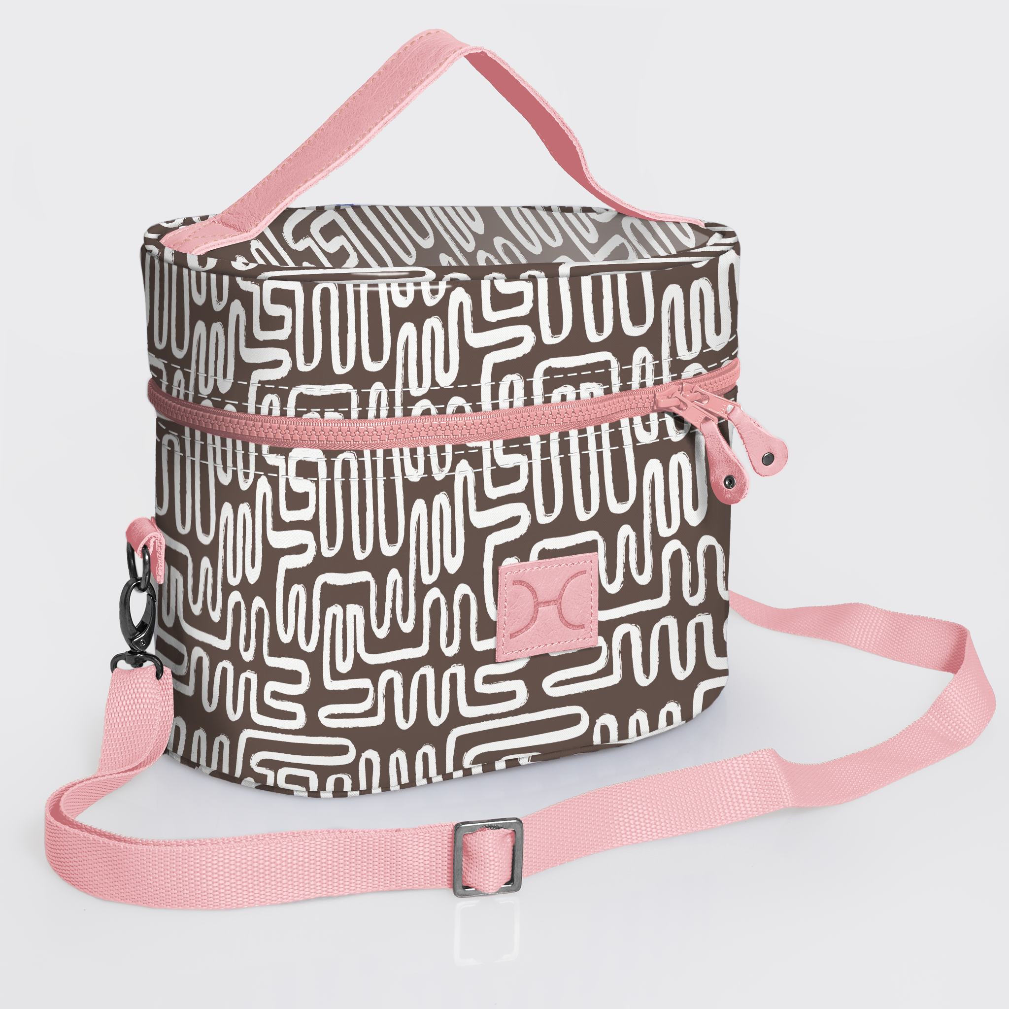 Bougie Vanity Pink | Laminated Fabric with Genuine Leather Vanity Fabric by Thandana