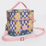 Bougie Vanity Pink | Laminated Fabric with Genuine Leather Checker - Jet Vanity Fabric by Thandana