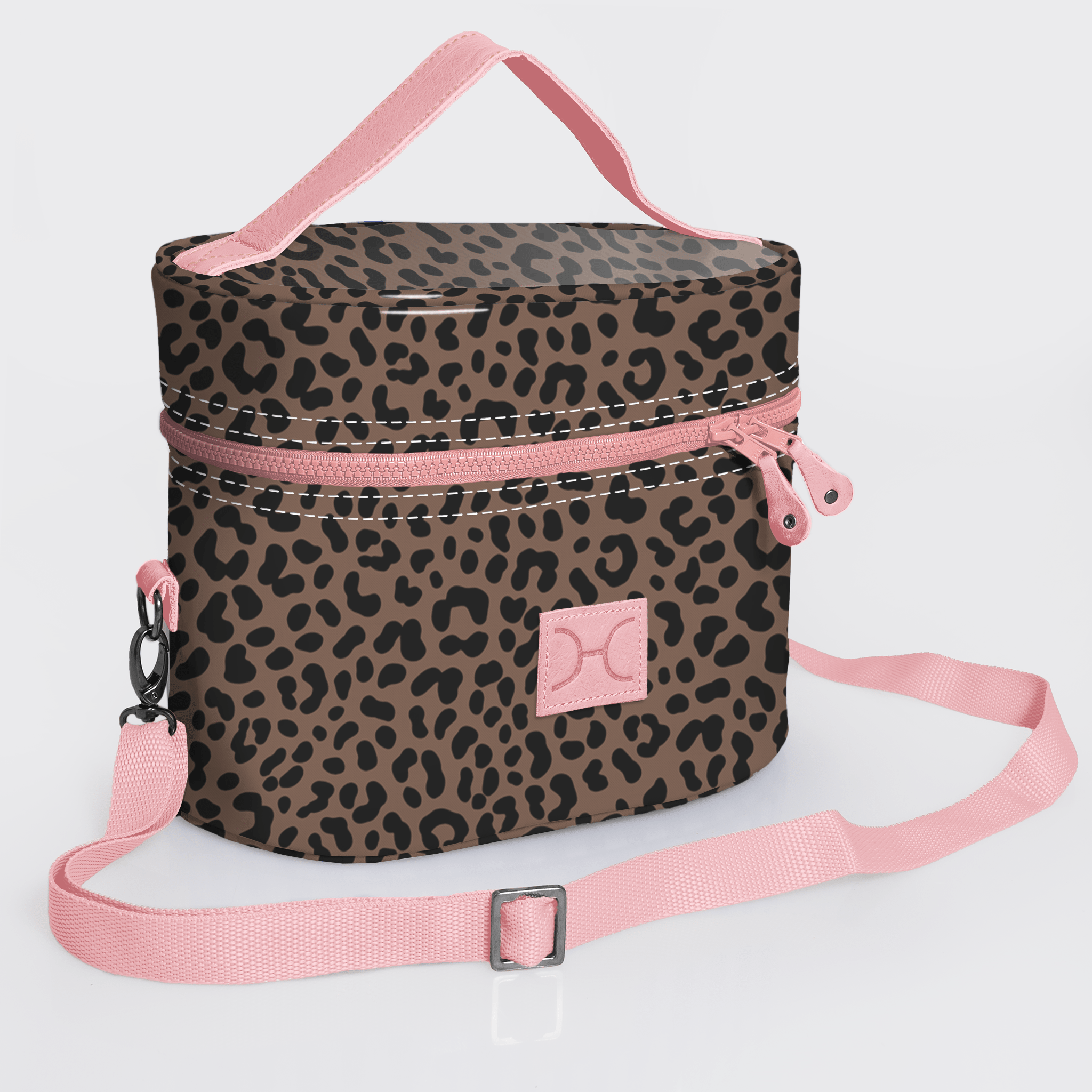 Bougie Vanity Pink | Laminated Fabric with Genuine Leather Cheetah - Coffee Vanity Fabric by Thandana