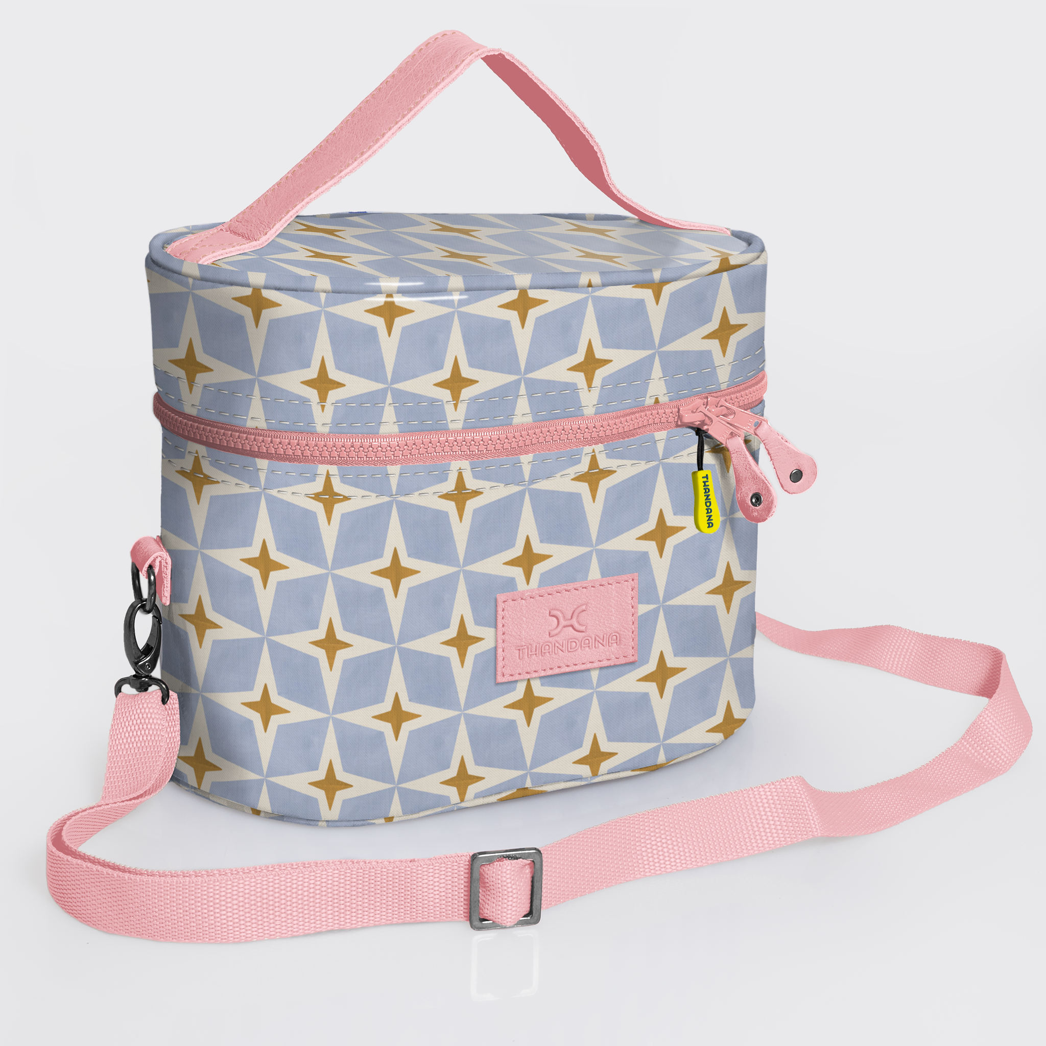 Bougie Vanity Pink | Laminated Fabric with Genuine Leather Nova - Mist Vanity Fabric by Thandana