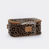 Box Vanity | Laminated Fabric Cheetah - Coffee Vanity Fabric by Thandana