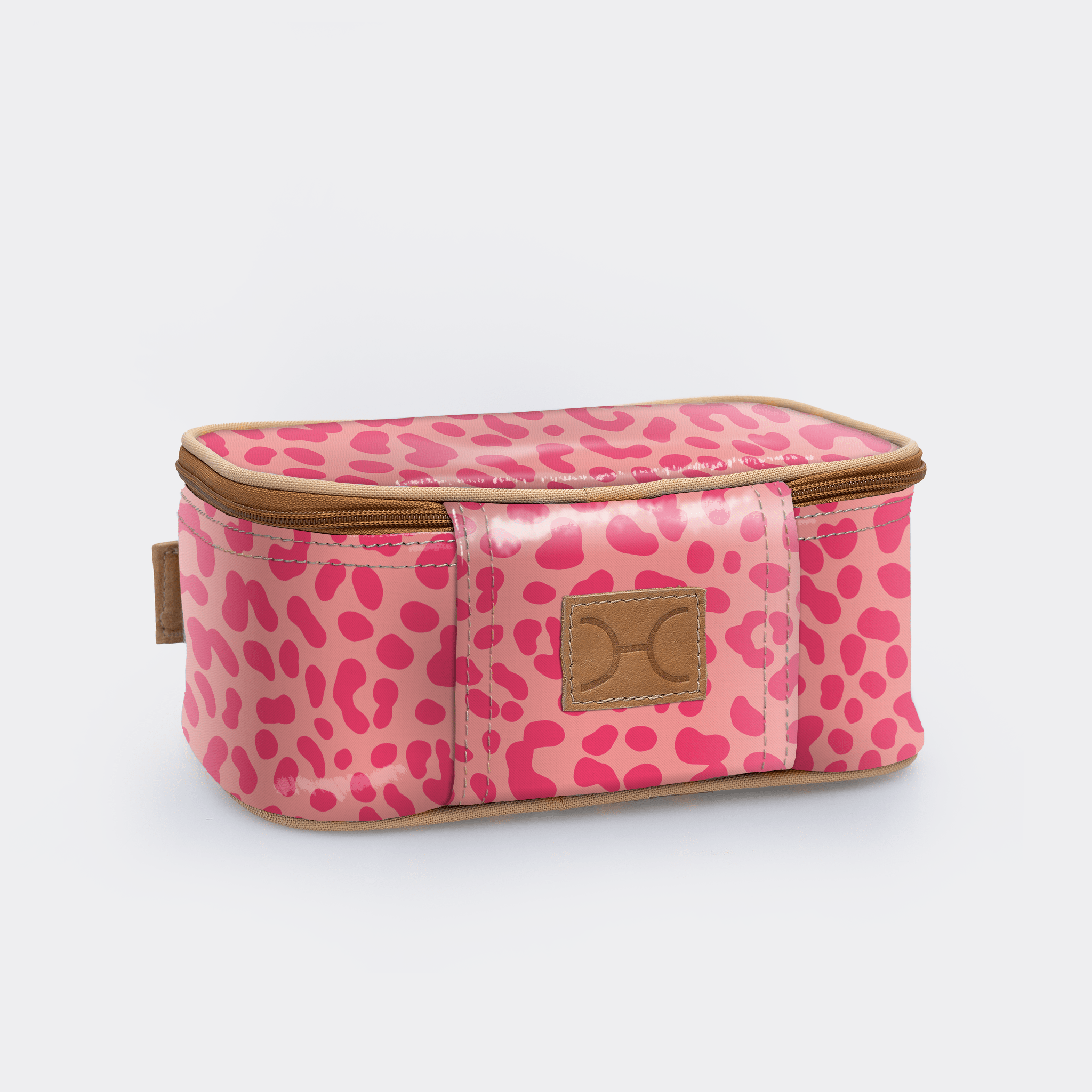 Box Vanity | Laminated Fabric Cheetah - Pink Vanity Fabric by Thandana