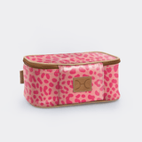 Box Vanity | Laminated Fabric Cheetah - Pink Vanity Fabric by Thandana