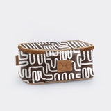 Box Vanity | Laminated Fabric Geo - Black Vanity Fabric by Thandana