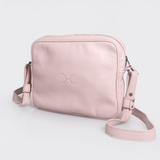 Boxy Handbag | Genuine Leather Blush Leather / 18k Gold Plated Trims Handbag by Thandana