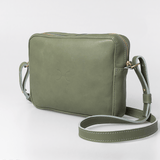 Boxy Handbag | Genuine Leather Green Leather / Gunmetal (default) Handbag by Thandana