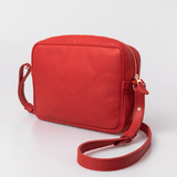 Boxy Handbag | Genuine Leather Red Leather / Gunmetal (default) Handbag by Thandana