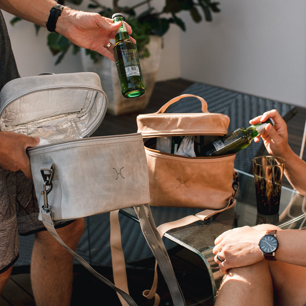 Brewski Cooler Bag | Genuine Leather | Corporate Double Decker Cooler Bag by Thandana