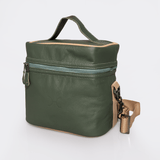 Brewski Cooler | Genuine Leather Basil Leather Double Decker Cooler Bag by Thandana