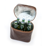 Brewski Cooler | Genuine Leather Double Decker Cooler Bag by Thandana