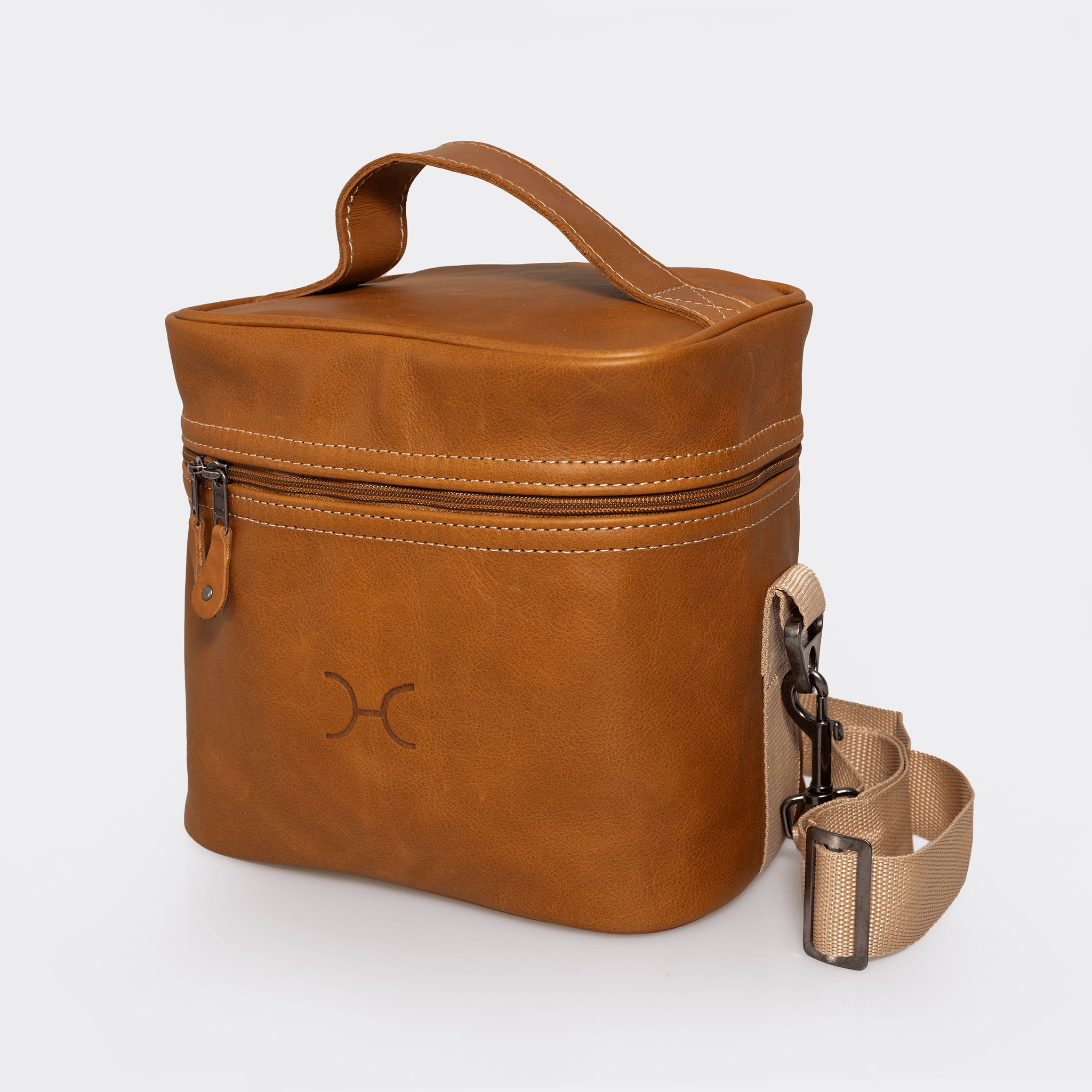 Brewski Cooler | Genuine Leather Double Decker Cooler Bag by Thandana
