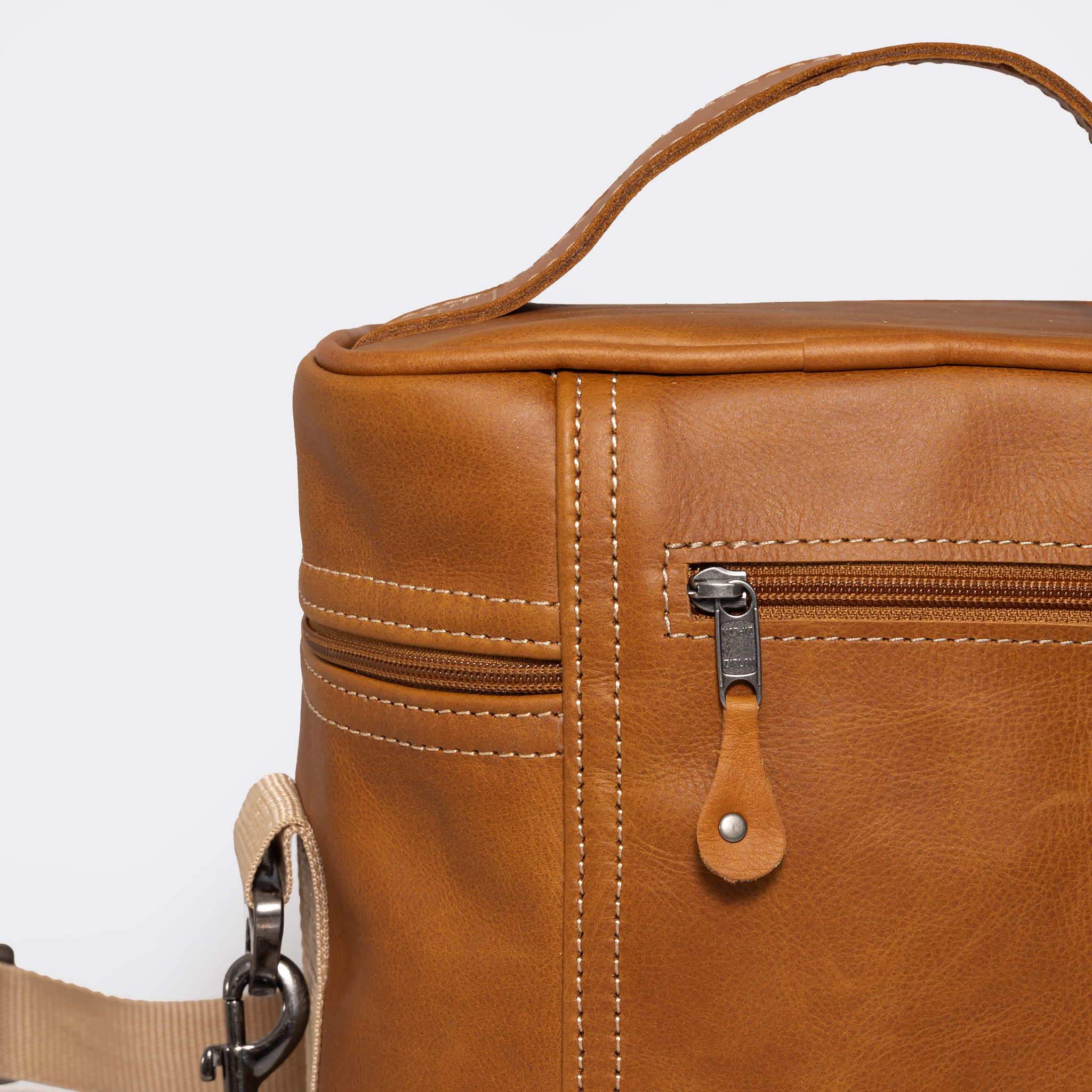 Brewski Cooler | Genuine Leather Double Decker Cooler Bag by Thandana