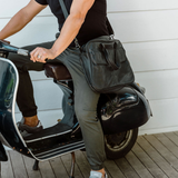 Briefcase | Genuine Leather | Corporate Black Leather / Gunmetal (default) Work Satchel by Thandana