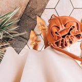 Bucket Handbag | Genuine Leather Coral Leather / Gunmetal (default) Bucket Handbag by Thandana