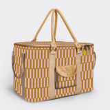 45l Big Boy Box Cooler | Laminated Fabric with Genuine Leather & Hard Inner Bin Indie - Sunset Box Cooler by Thandana