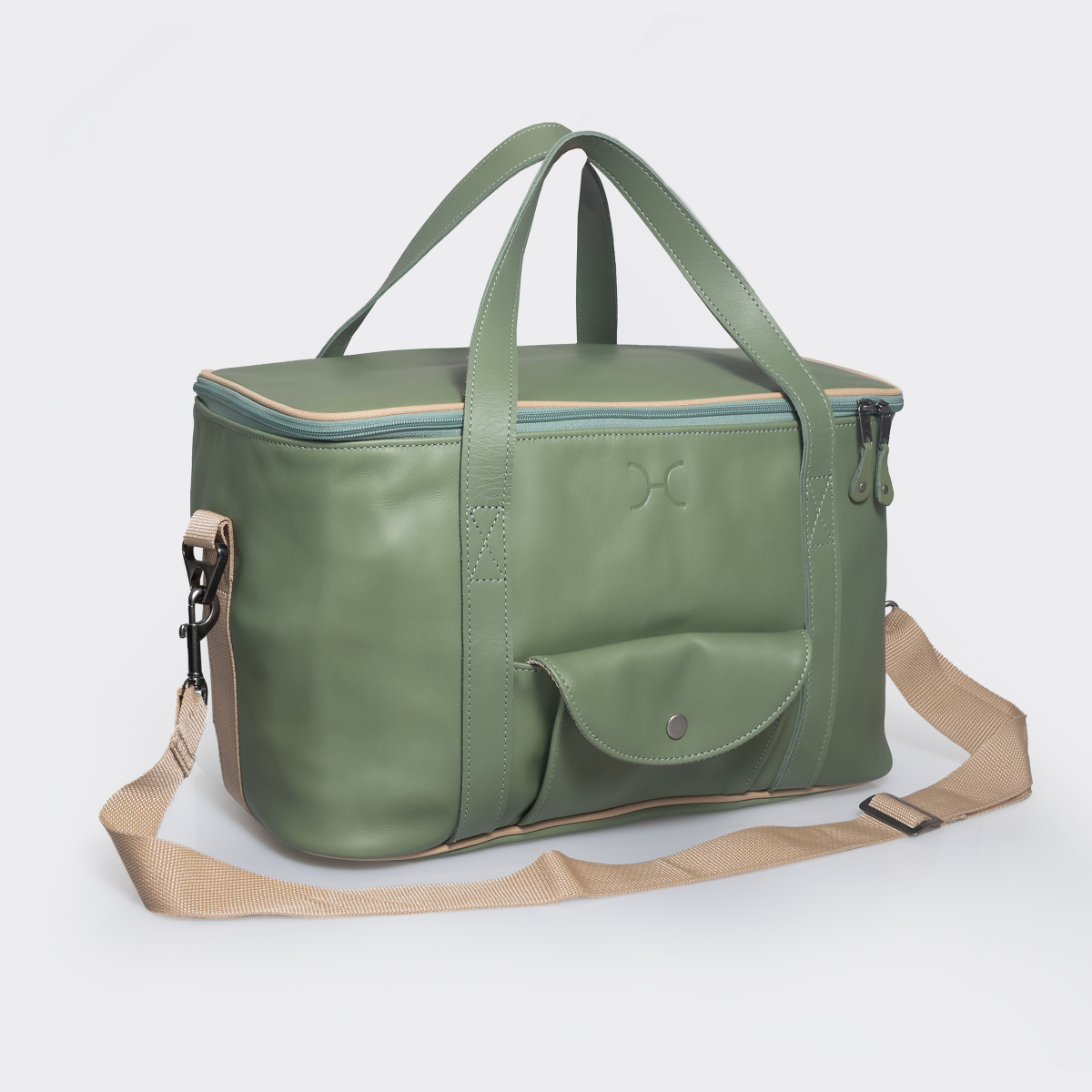 Caddy Cooler | Genuine Leather | Corporate Green Leather Caddy Cooler by Thandana