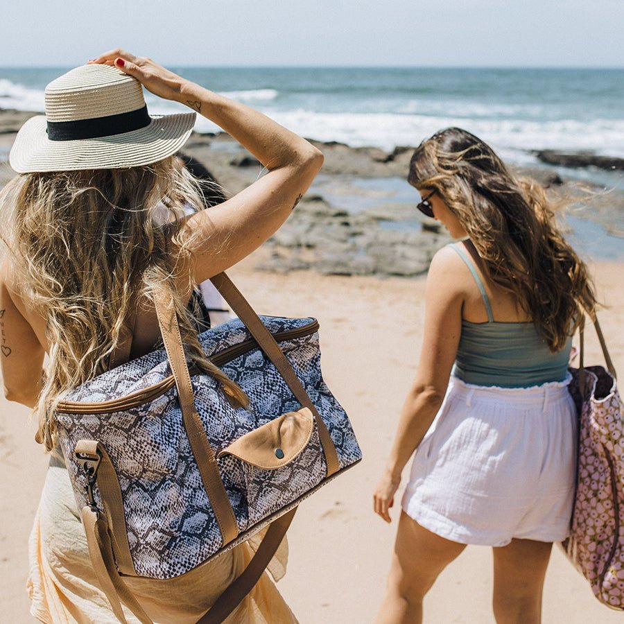 Caddy Cooler | Laminated Fabric with Genuine Leather Caddy Cooler by Thandana