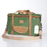 Caddy Cooler | Laminated Fabric with Genuine Leather Cheetah - Olive Caddy Cooler by Thandana