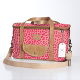 Caddy Cooler | Laminated Fabric with Genuine Leather Cheetah - Pink Caddy Cooler by Thandana