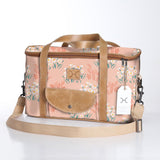 Caddy Cooler | Laminated Fabric with Genuine Leather Crazy Daisy - Blush Caddy Cooler by Thandana