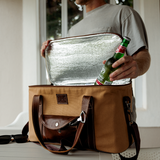 Caddy Cooler | Wax Canvas with Genuine Leather Caddy Cooler by Thandana
