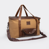 Caddy Cooler | Wax Canvas with Genuine Leather | Corporate Camel Canvas with Tobac Leather / Gun Metal (default) Caddy