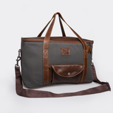 Caddy Cooler | Wax Canvas with Genuine Leather | Corporate Charcoal Canvas with Tobac Leather / Gun Metal (default)