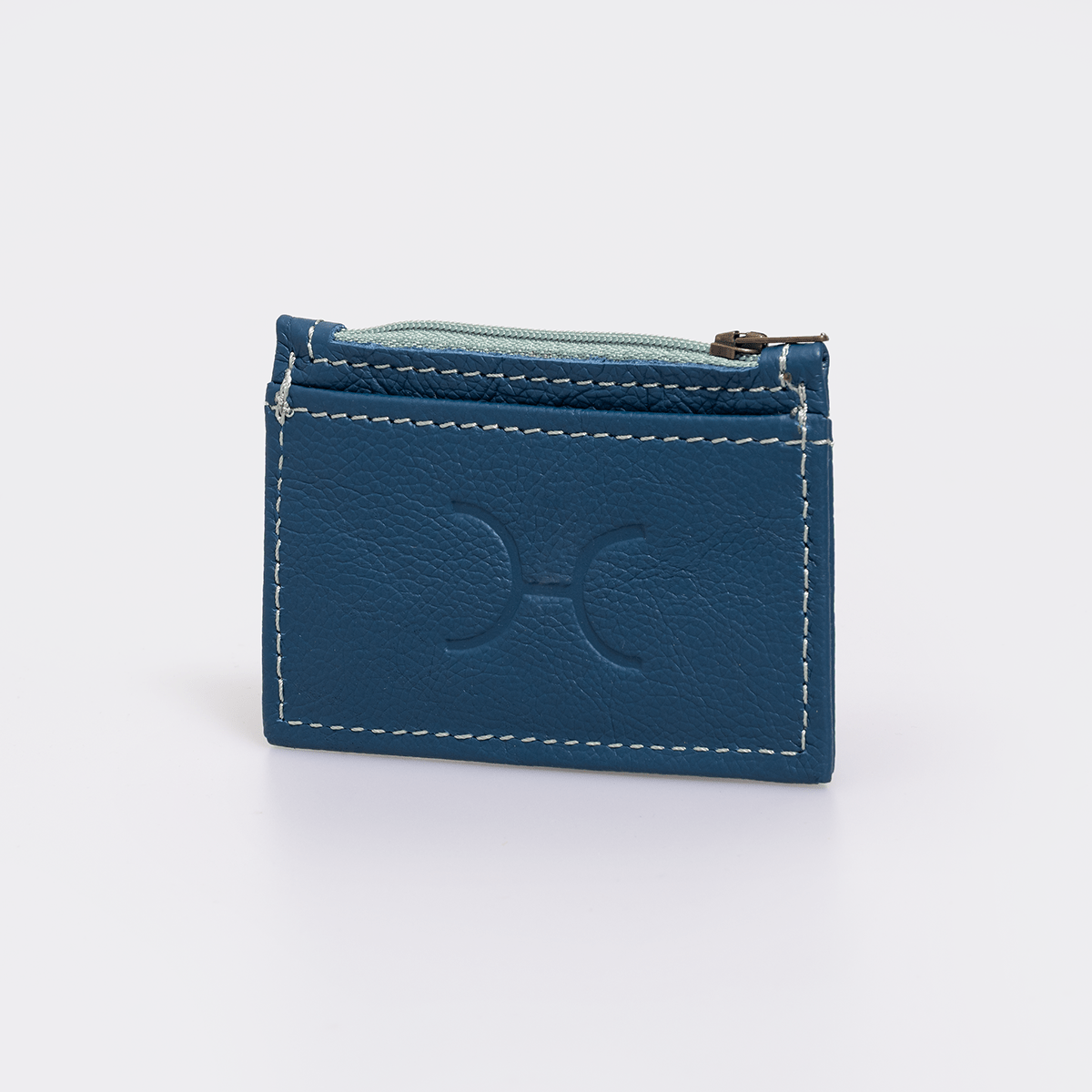Card Wallet | Genuine Leather Aqua Leather Wallet by Thandana