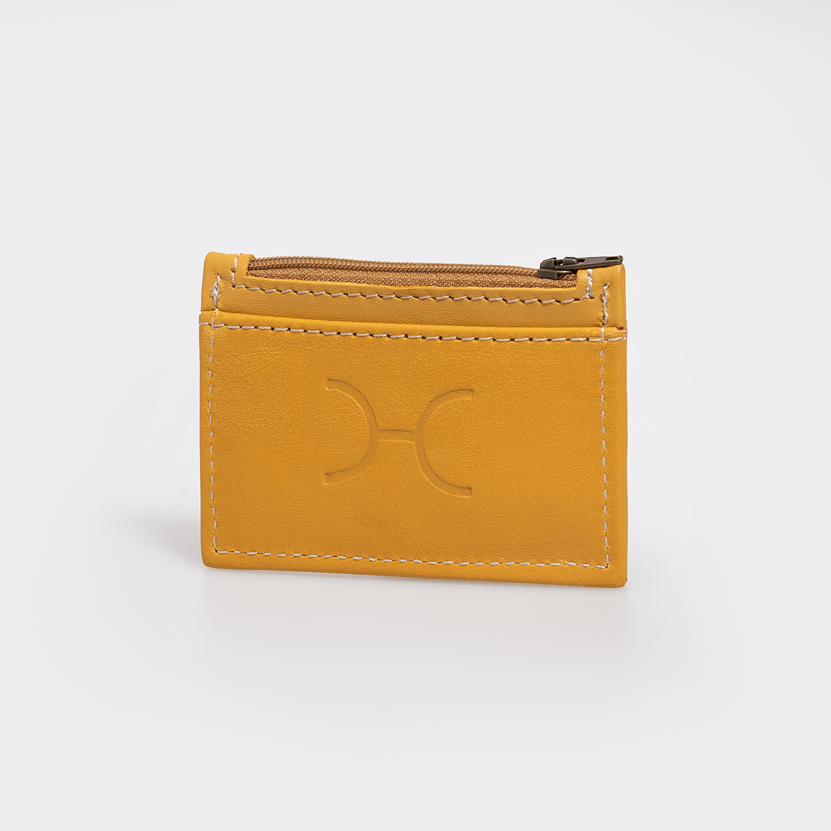 Card Wallet | Genuine Leather Mustard Leather Wallet by Thandana