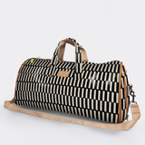 Carry all travel bag | laminated fabric with genuine leather - indie - pitch - large weekender luggage bag