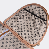 Carry All Travel Bag | Laminated Fabric with Genuine Leather Large Weekender Luggage Bag by Thandana