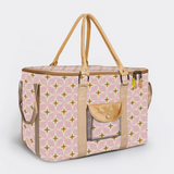 45l Big Boy Box Cooler | Laminated Fabric with Genuine Leather & Hard Inner Bin Nova - Blush Box Cooler by Thandana