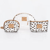 Clear Big Mouth Set | Laminated Fabric Seeds - White / Chunky Zip Vanity Fabric by Thandana