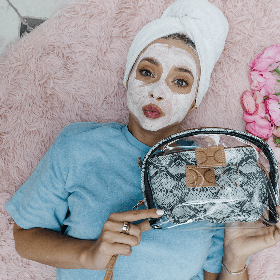 Clear Big Mouth Set | Laminated Fabric Vanity Fabric by Thandana