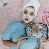 Clear Big Mouth Set | Laminated Fabric Vanity Fabric by Thandana