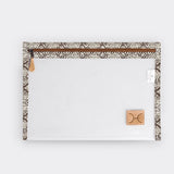 Clear Document Pouch | Laminated Fabric Python - Moody / Chunky Zip Pouch by Thandana