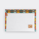 Clear Document Pouch | Laminated Fabric Smiley - Jet / Chunky Zip Pouch by Thandana