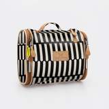 Compact Travel Vanity | Laminated Fabric with Genuine Leather Indie - Pitch Vanity Fabric by Thandana