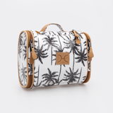 Compact Travel Vanity | Laminated Fabric with Genuine Leather Palm – Neutral Vanity Fabric by Thandana