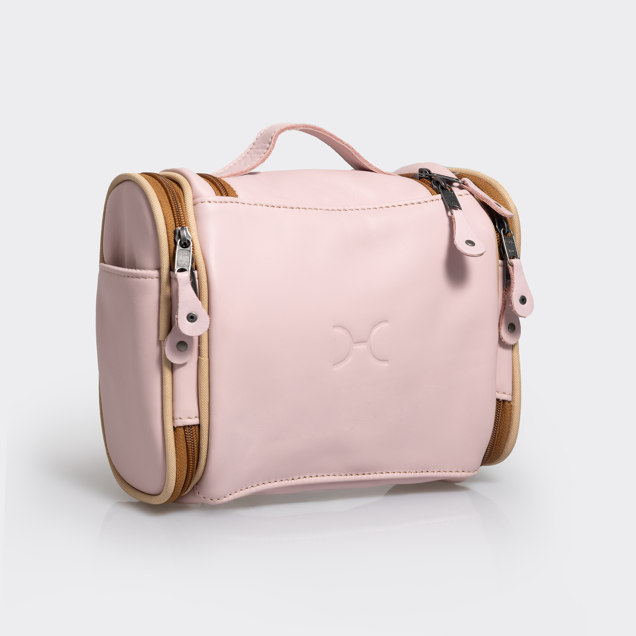 Compact Vanity | Genuine Leather | Corporate Blush Leather Vanity Bag by Thandana